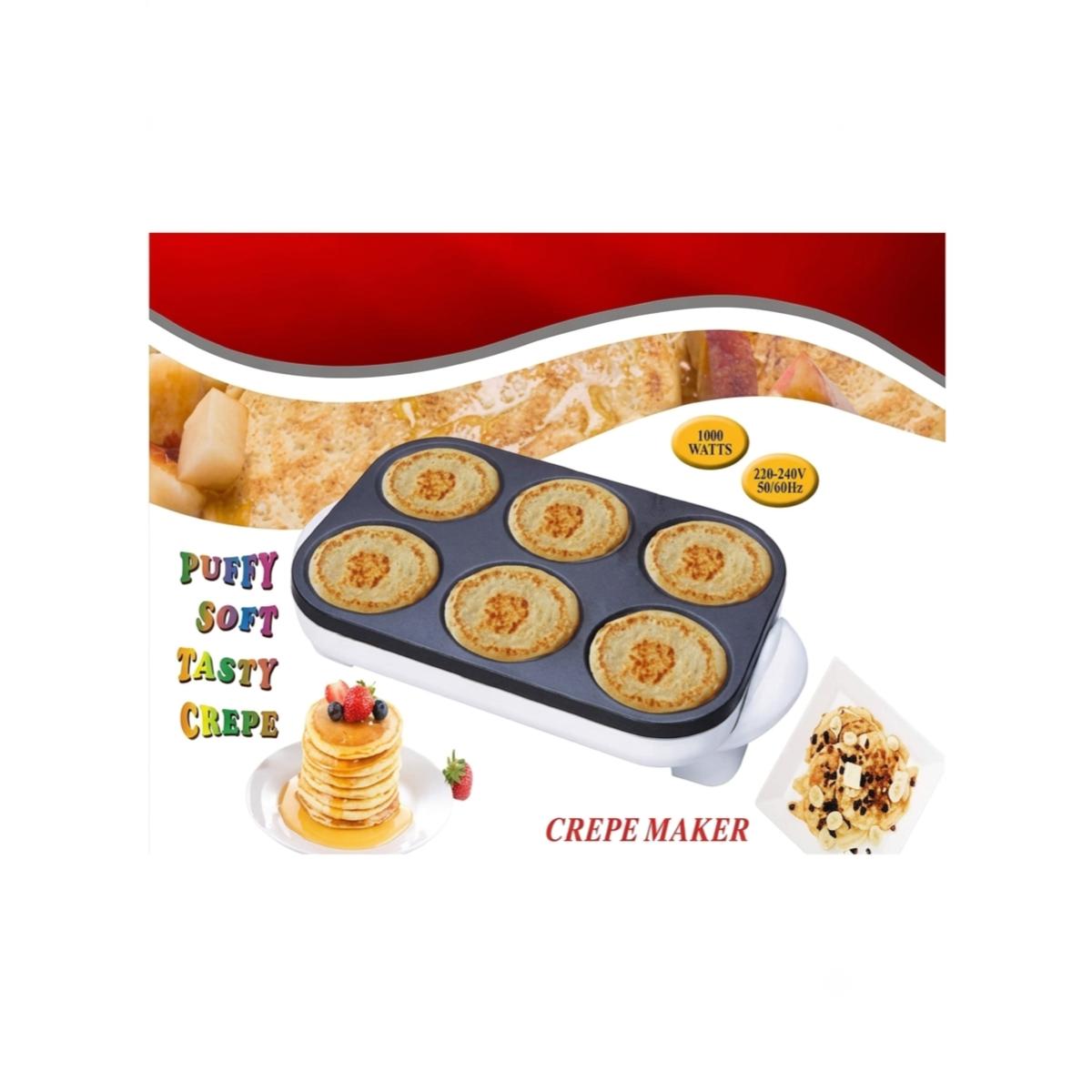 Electric Crepe Maker, 6-Piece Non-Stick Pancake
