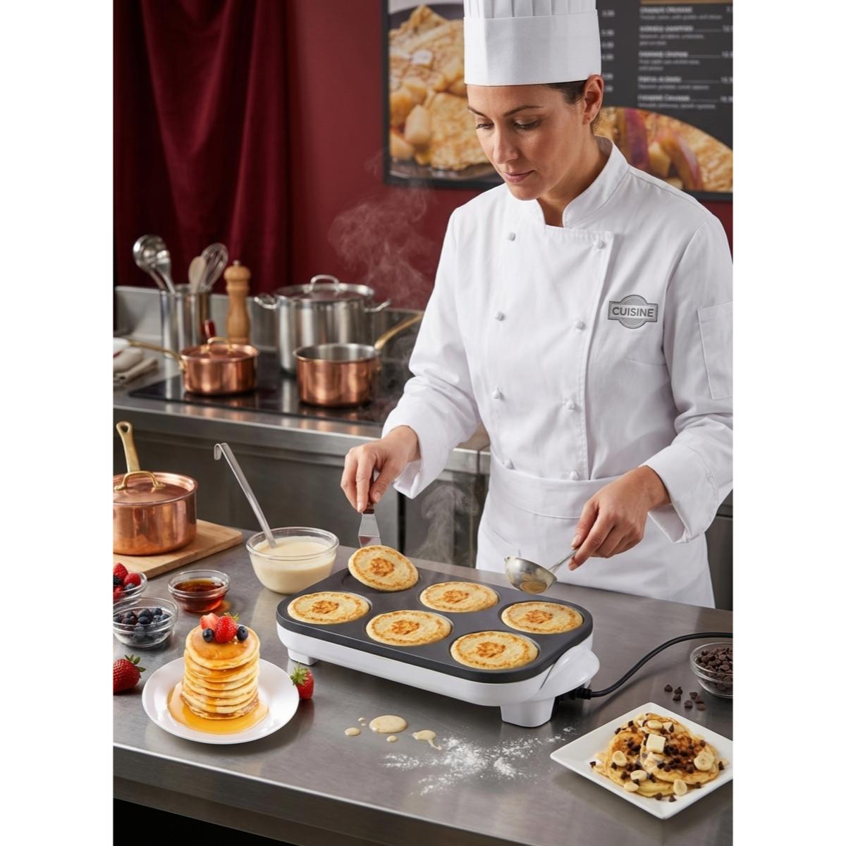 Electric Crepe Maker, 6-Piece Non-Stick Pancake