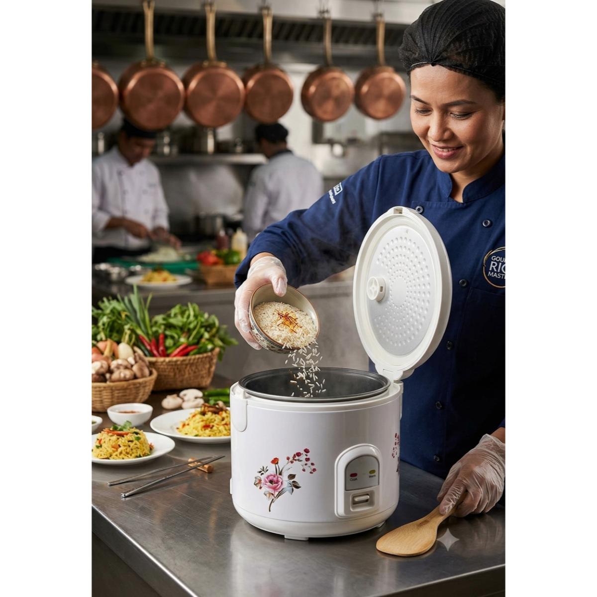 1.8L Electric Rice Cooker with Steamer