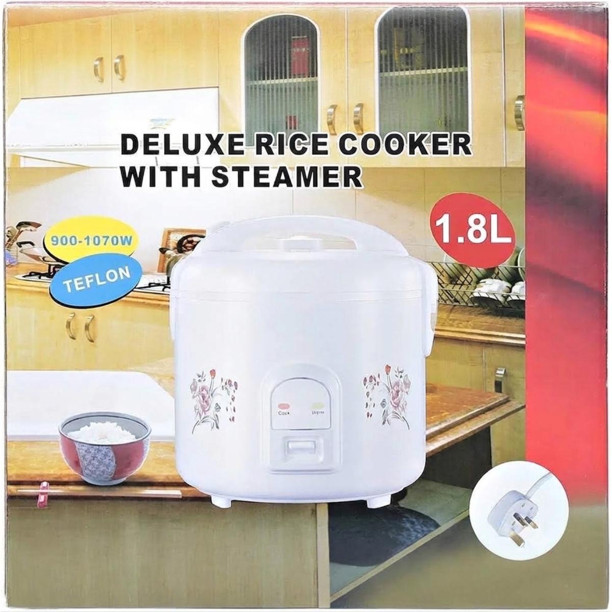 1.8L Electric Rice Cooker with Steamer