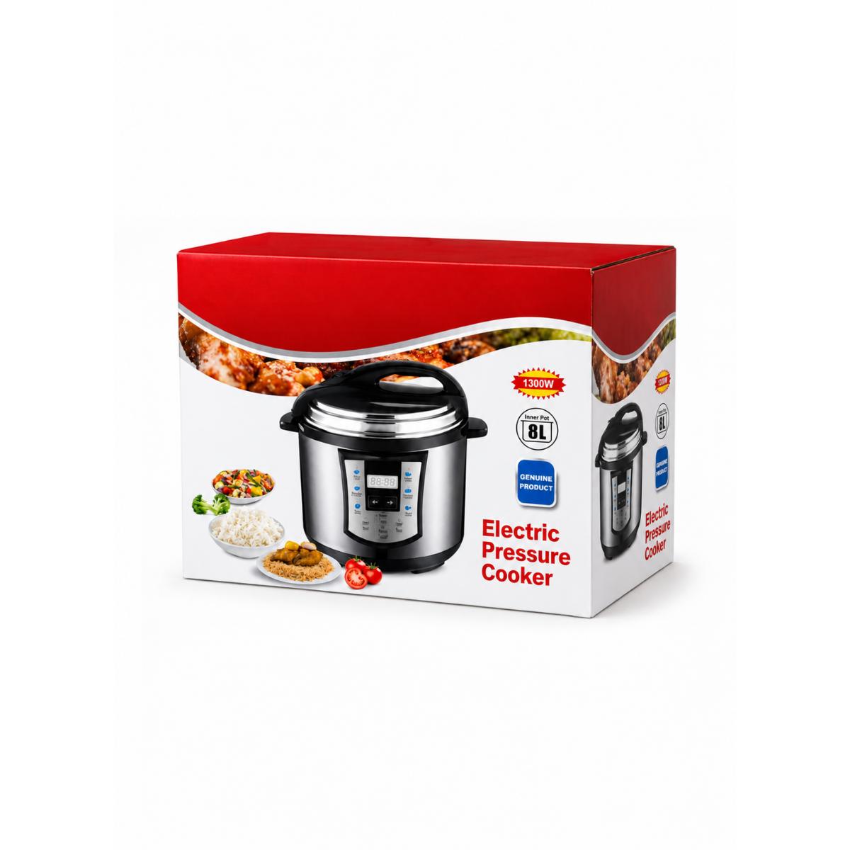 8L Electric Pressure Cooker 1300W