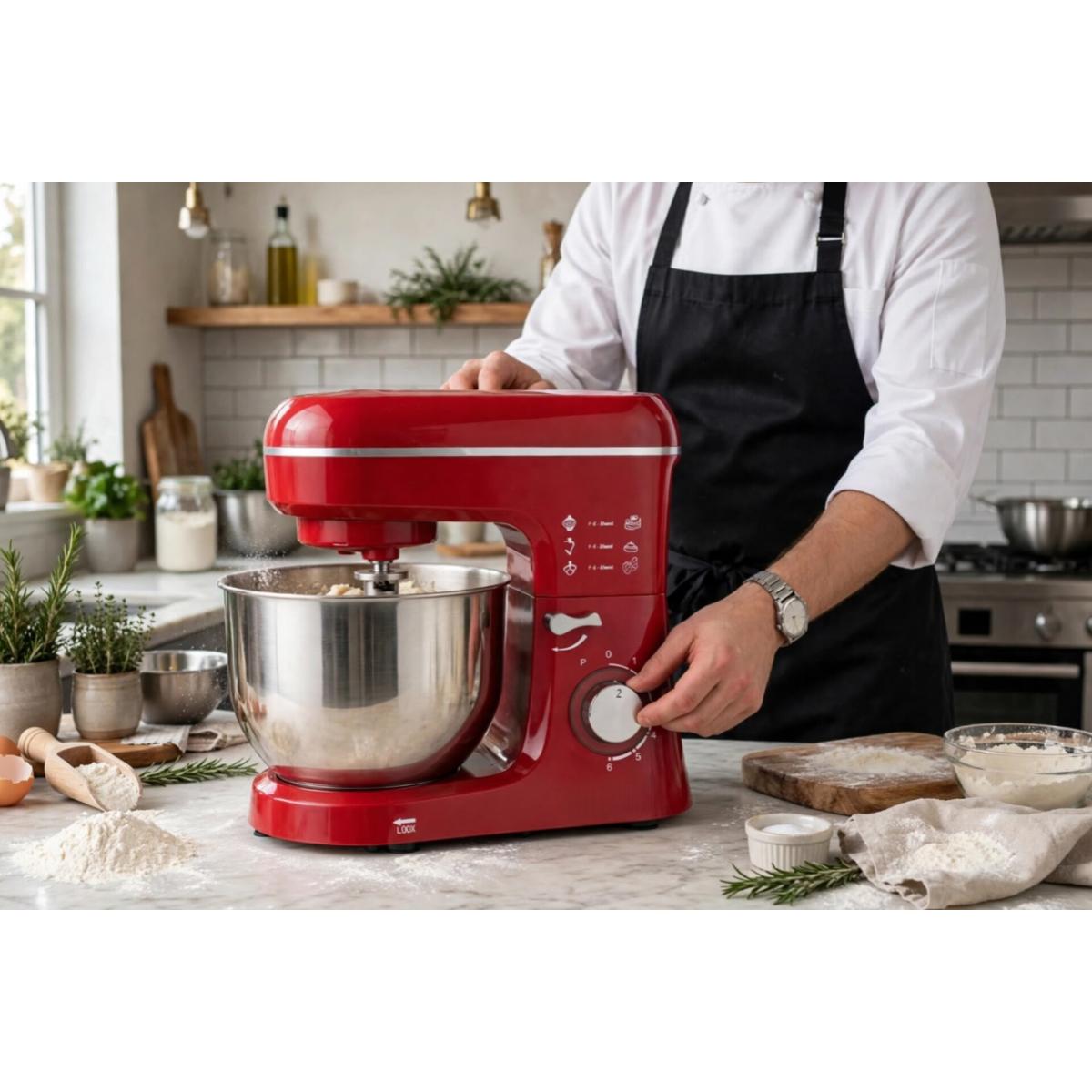 6L Stand Mixer with Steel Bowl