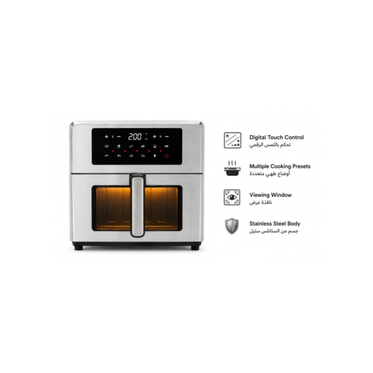 Digital Air Fryer with 10.5L Large Capacity,