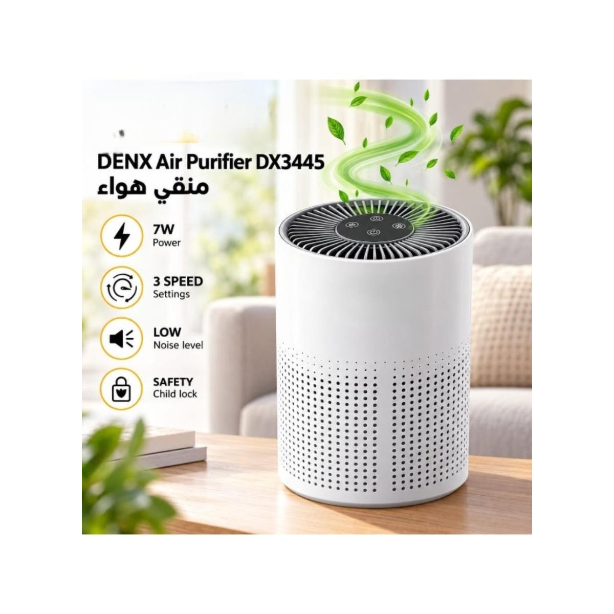 Portable Air Purifier 7W, 3 Speed Settings