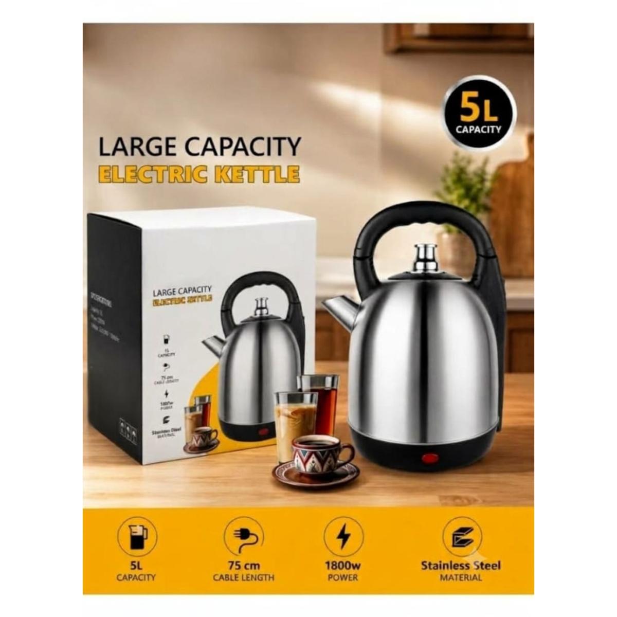 5L Electric Kettle 1800W Large Capacity