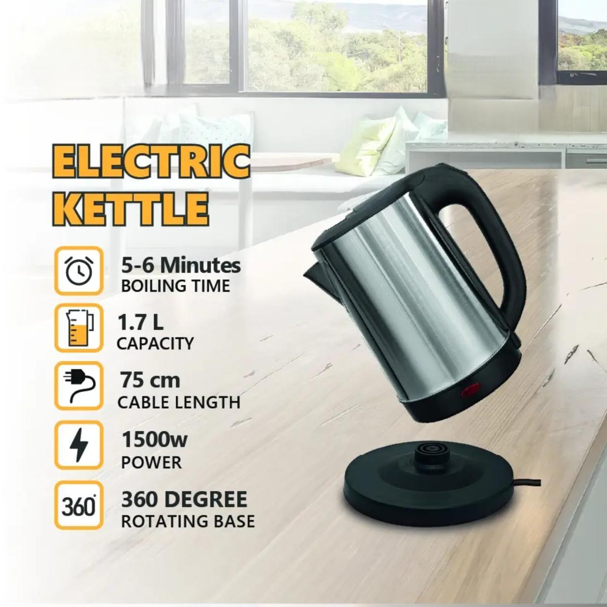 1.7L Stainless Steel Electric Kettle