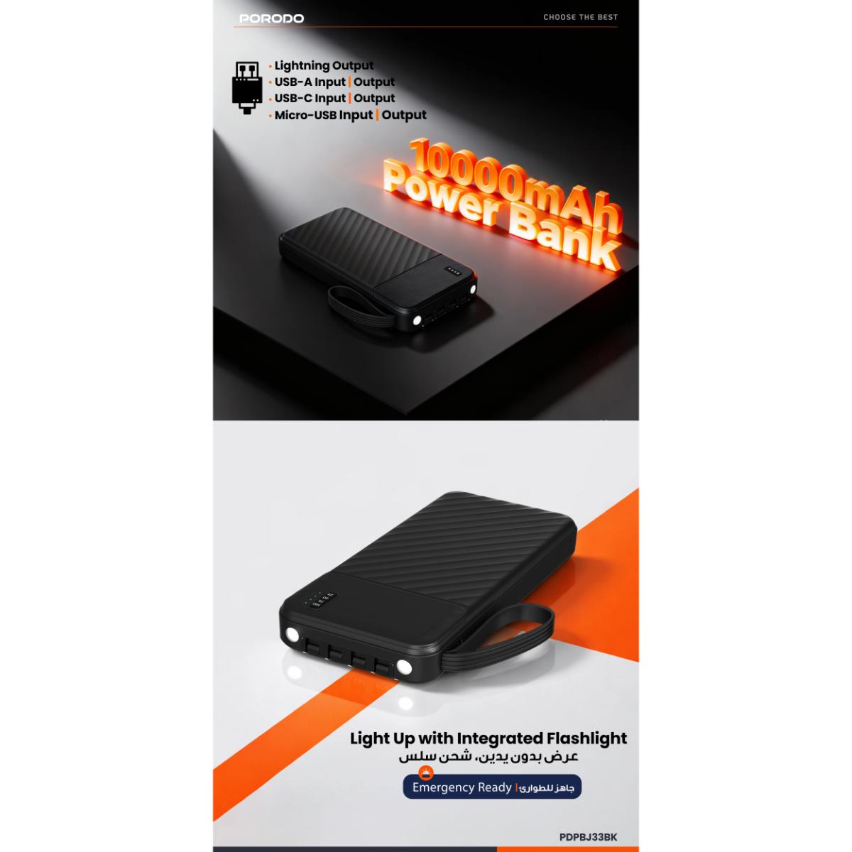 Porodo Piano 10000mAh Power Bank