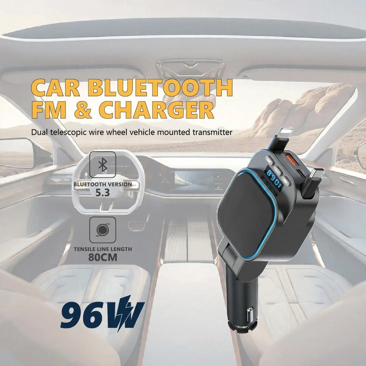 96W Car Bluetooth FM Transmitter