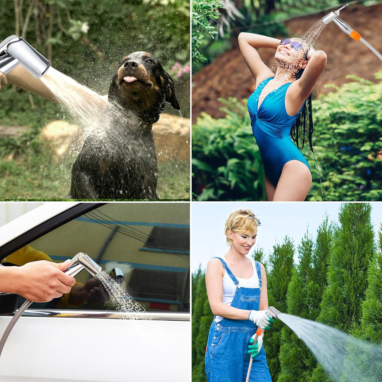16L Silicone Water Tank, Portable Shower with Shower Head