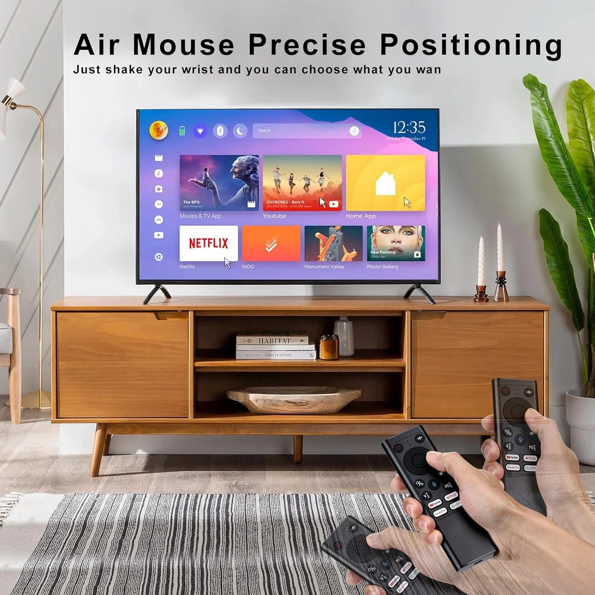 Rechargeable Voice Air Mouse with Mini Keyboard Wireless