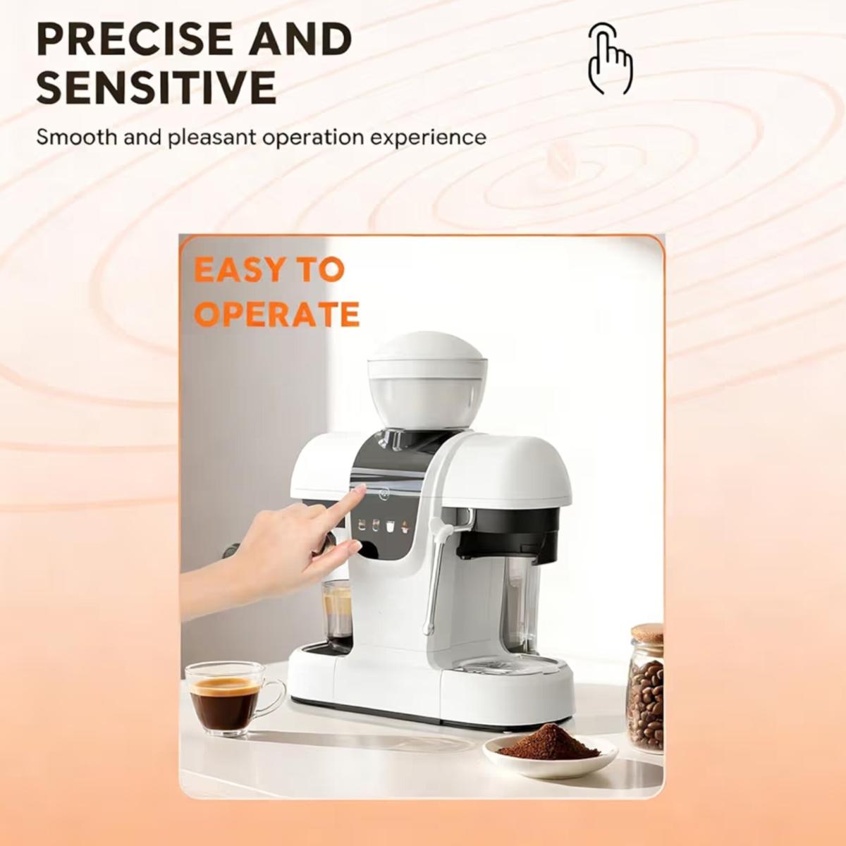 19 Bar High Pressure Espresso Machine for Rich Crema & Latte