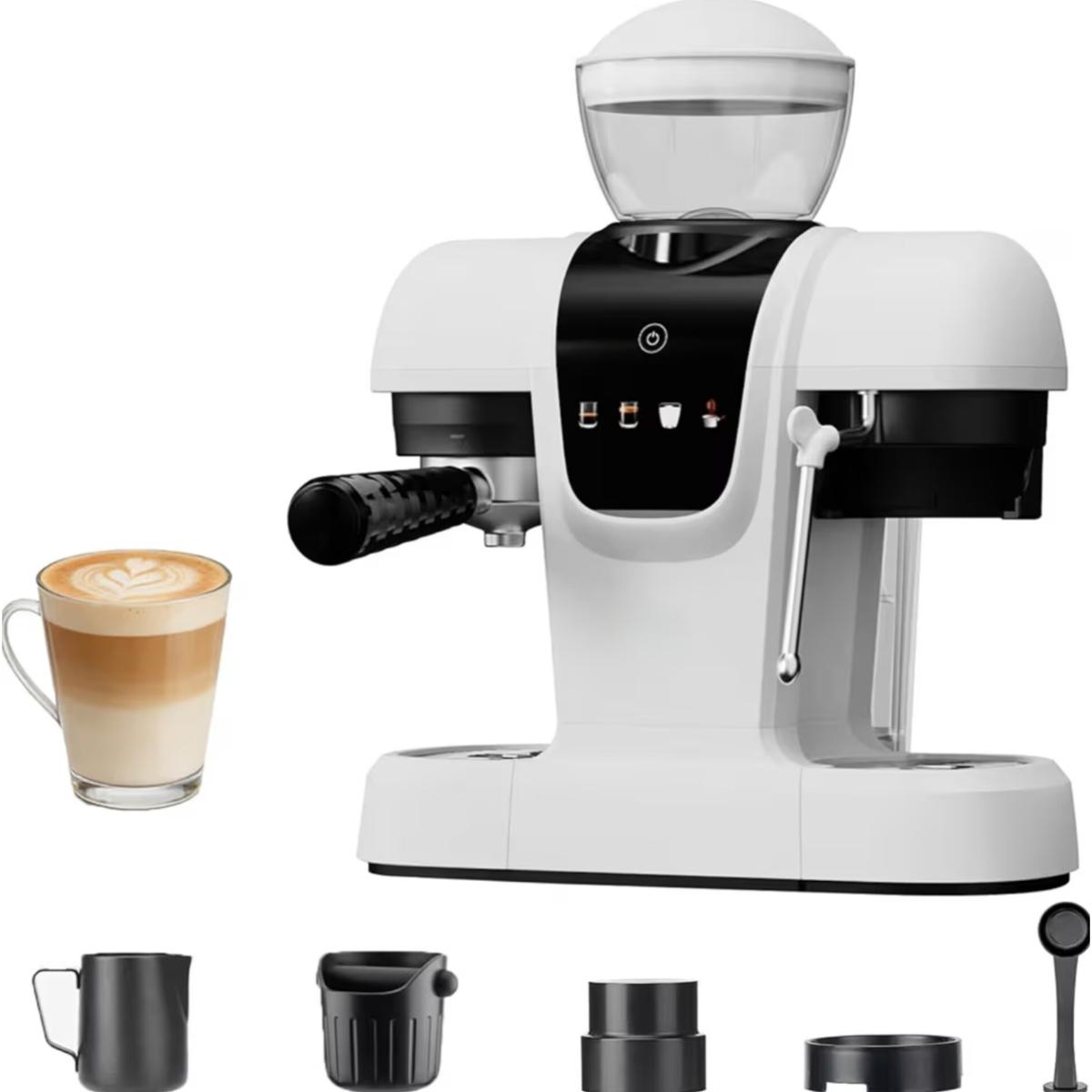 19 Bar High Pressure Espresso Machine for Rich Crema & Latte