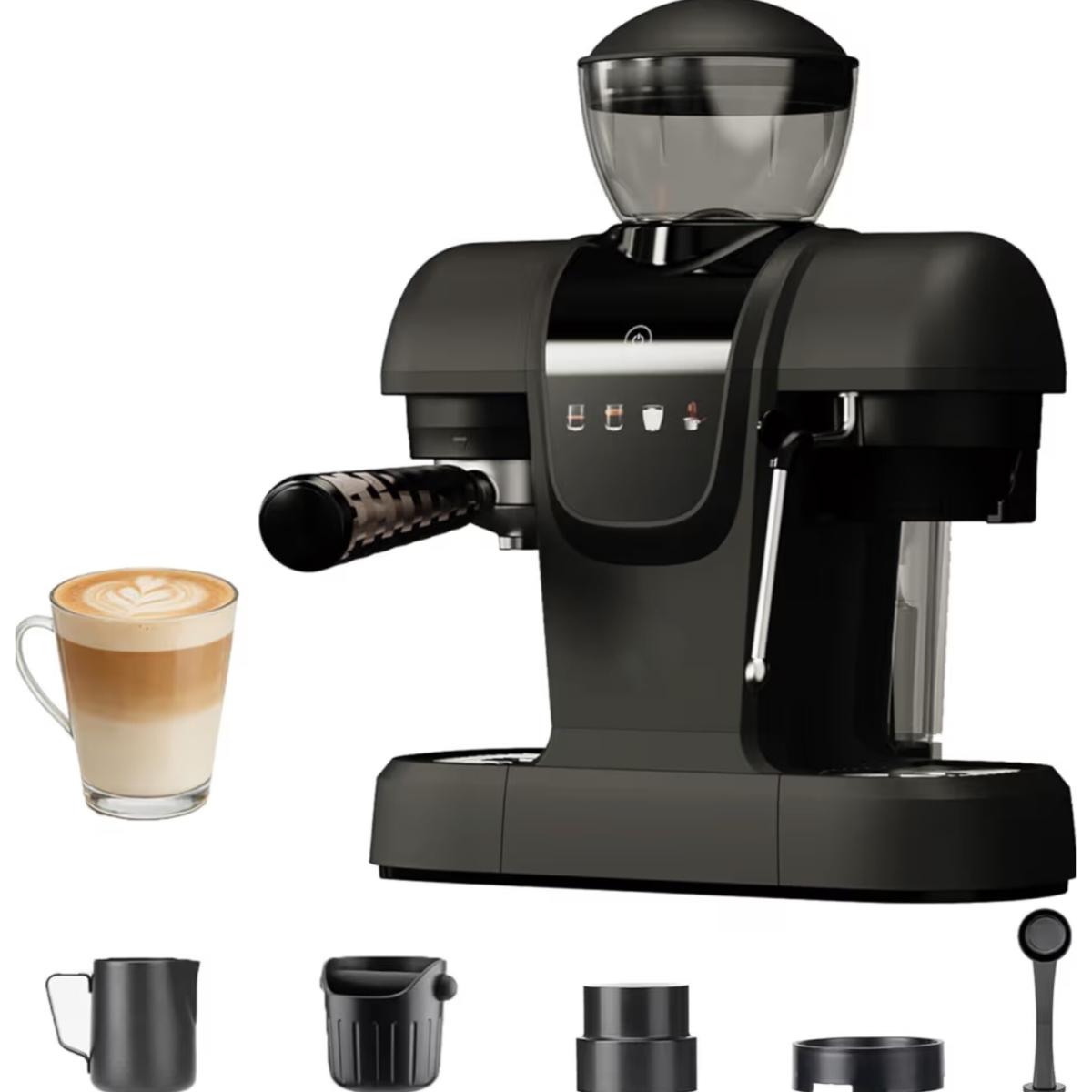 19 Bar High Pressure Espresso Machine for Rich Crema & Latte