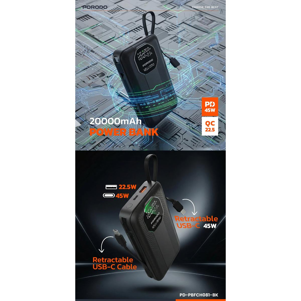 Porodo 20000mAh Power Bank