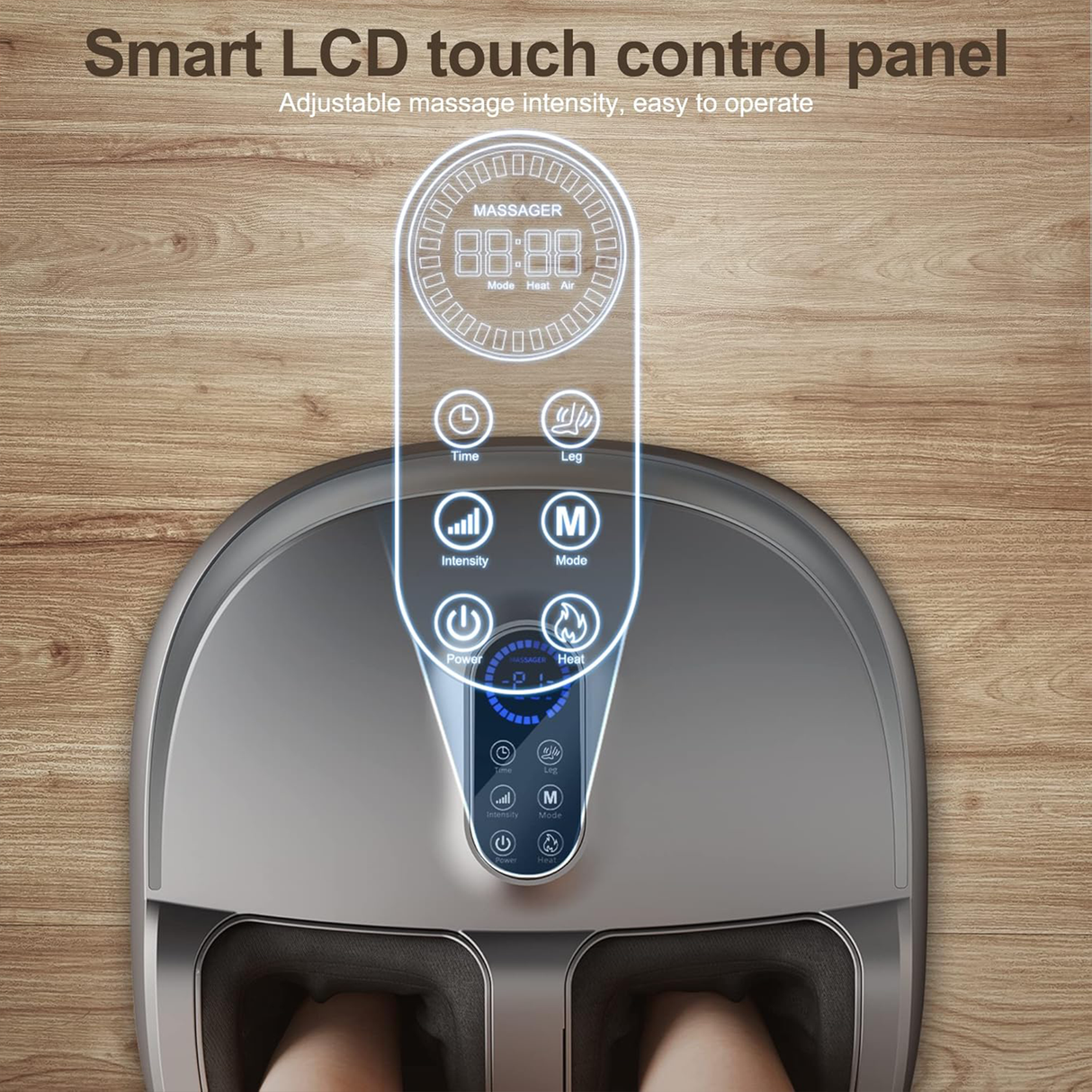 2-in-1 Shiatsu Foot & Calf Massager with Heat