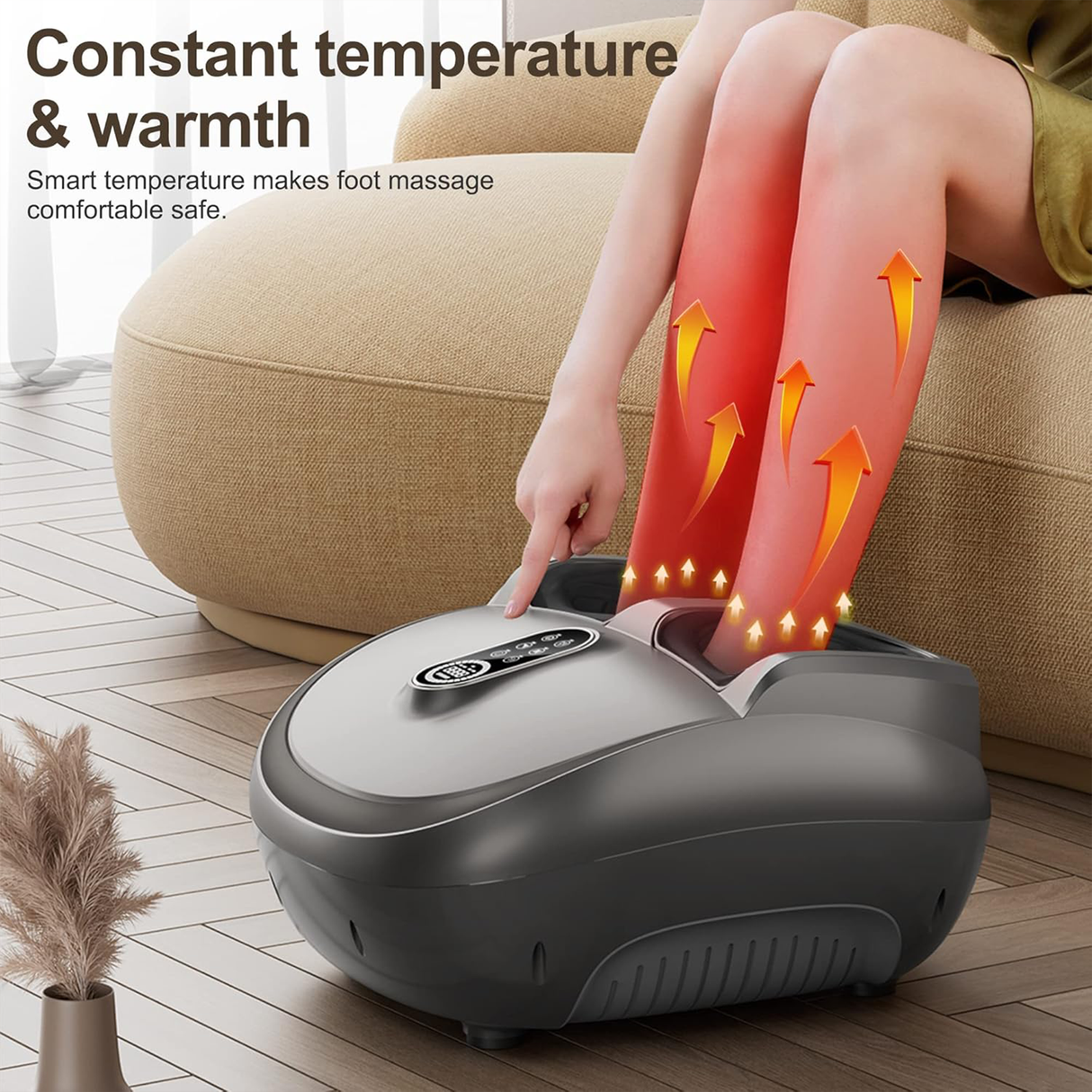 2-in-1 Shiatsu Foot & Calf Massager with Heat