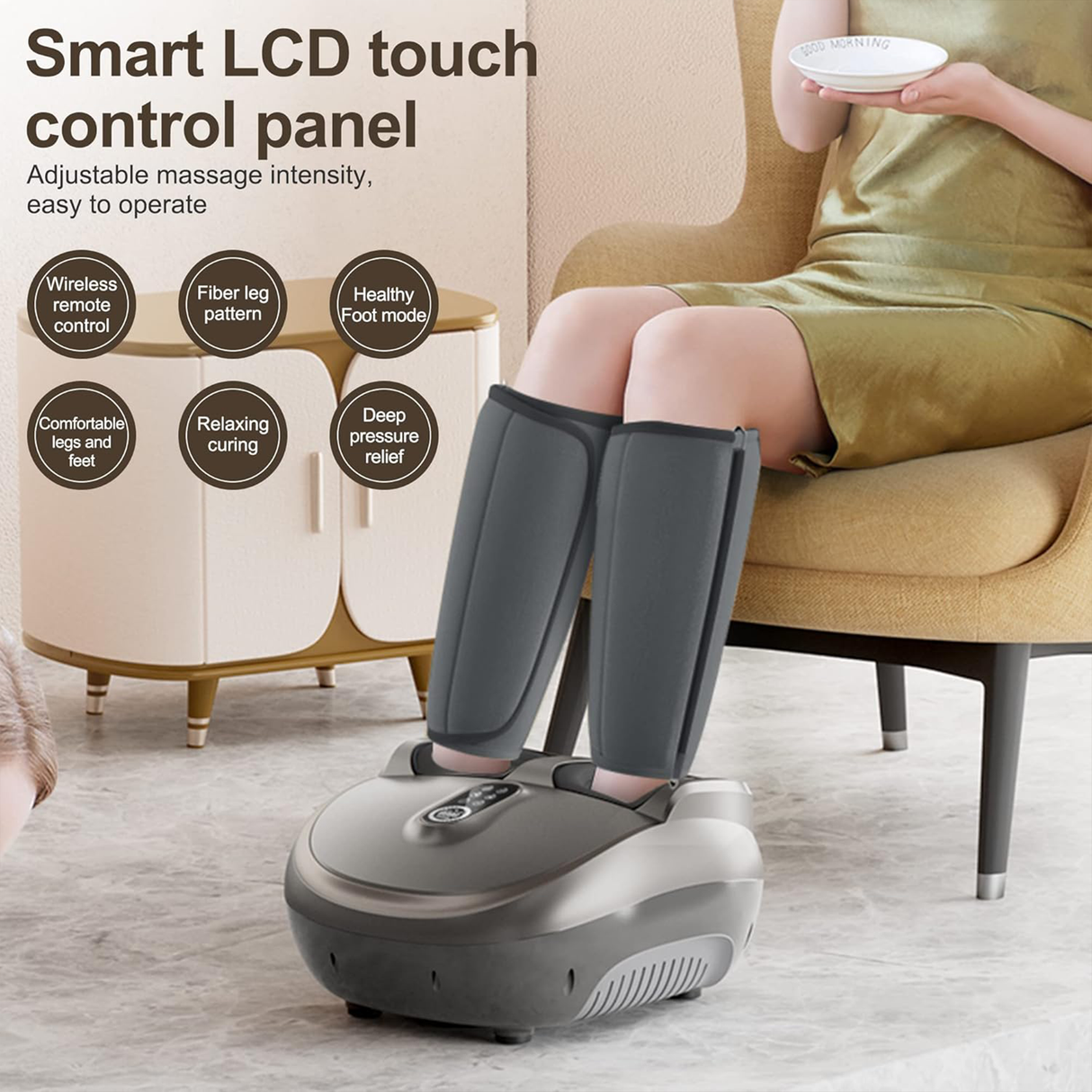 2-in-1 Shiatsu Foot & Calf Massager with Heat