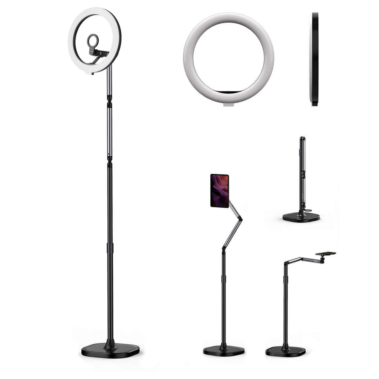 2-in-1 Magnetic Ring Light & Floor Stand Kit by TELESIN