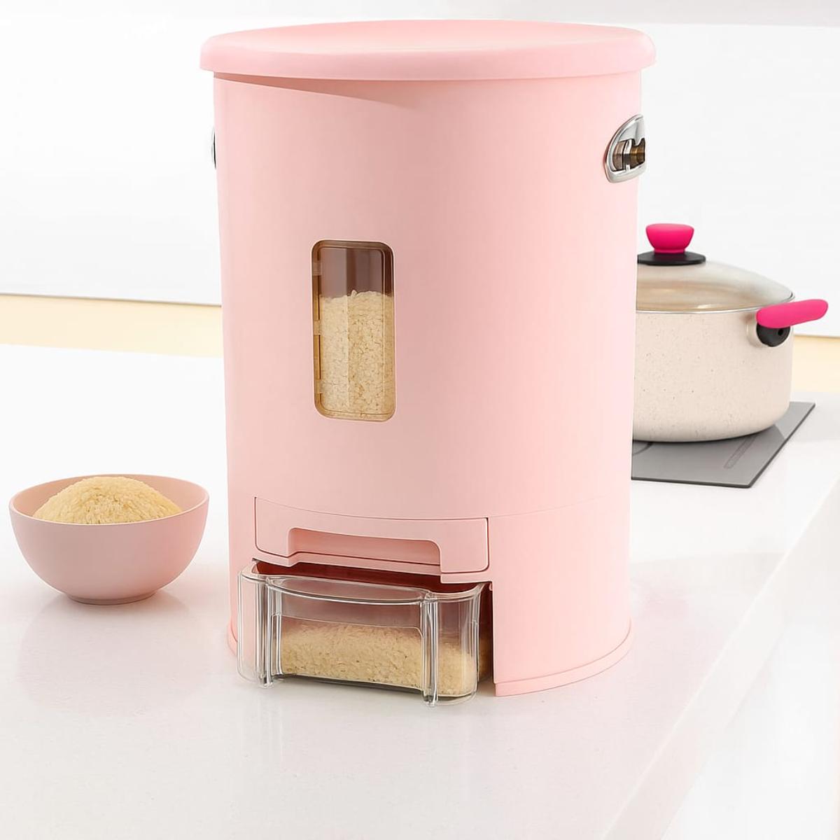 Rice Storage Container with Dispenser