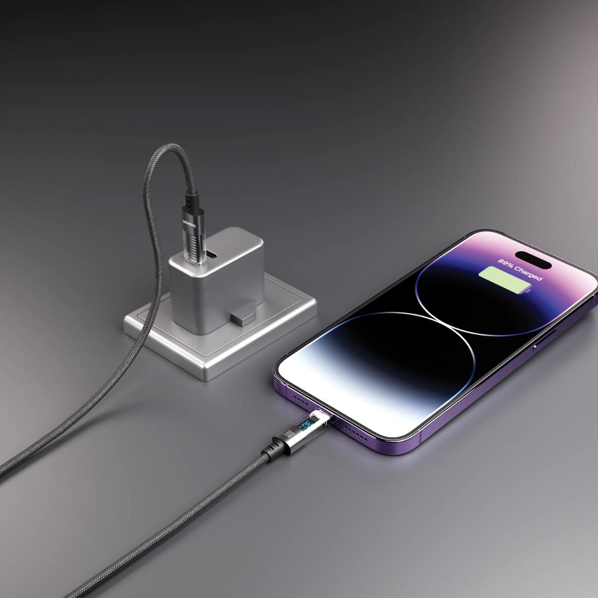 Porodo Transparent USB-C to Lightning Cable