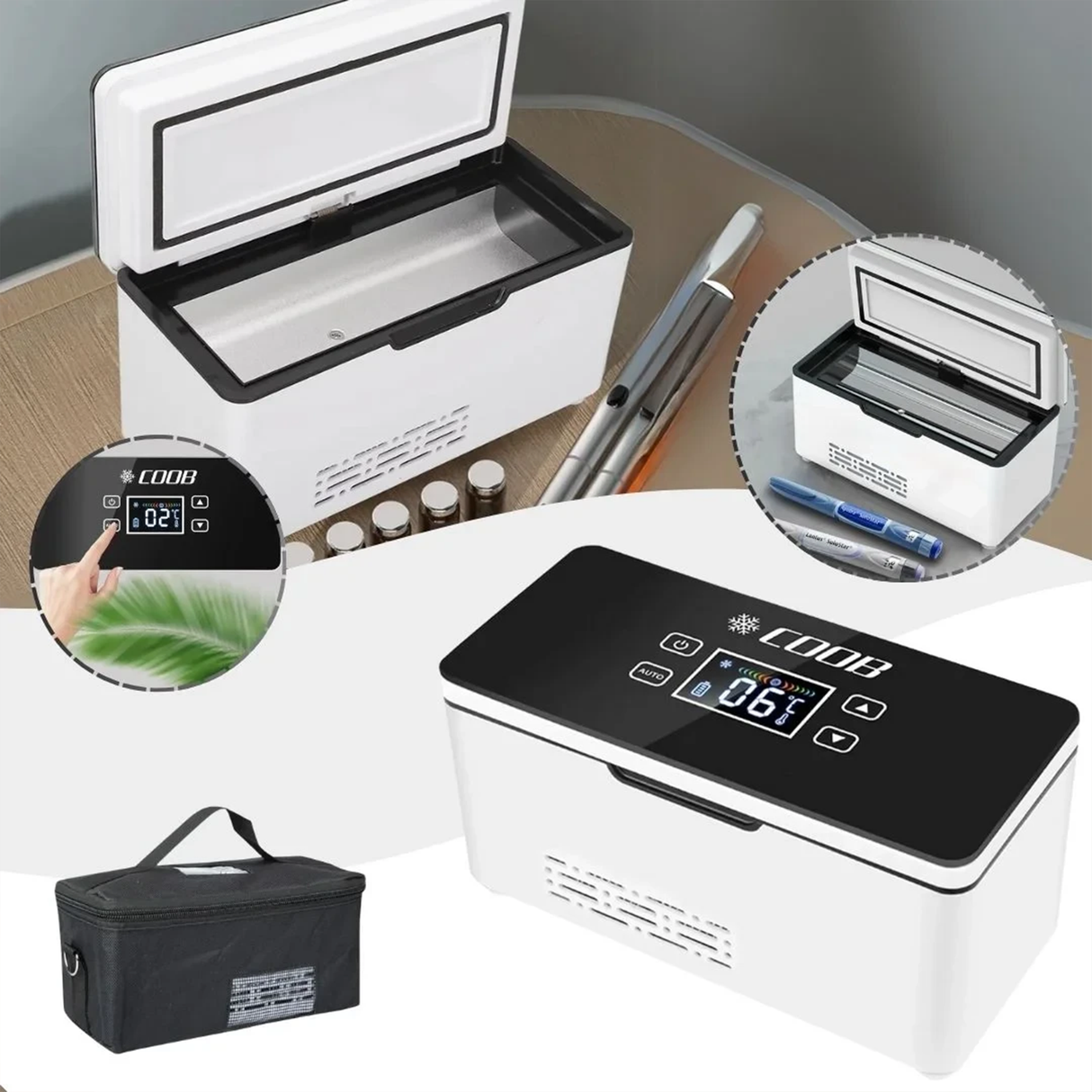 Portable Insulin Cooler Box with LED Display & Thermoelectric Refrigeration