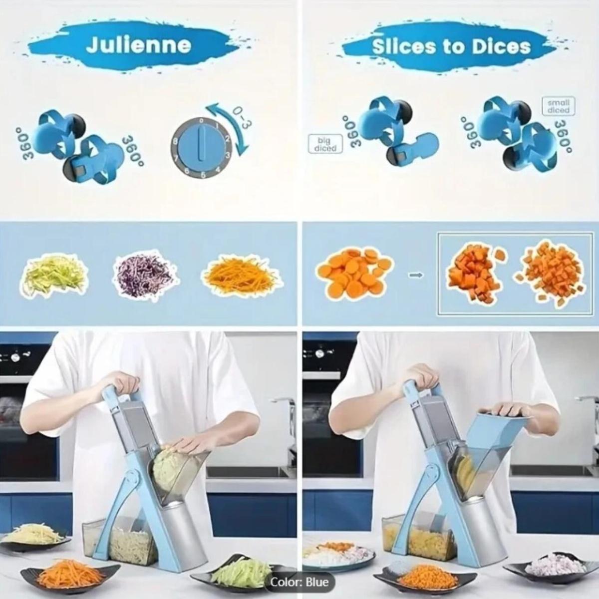 Hand-Safe Mandoline Vegetable Slicer