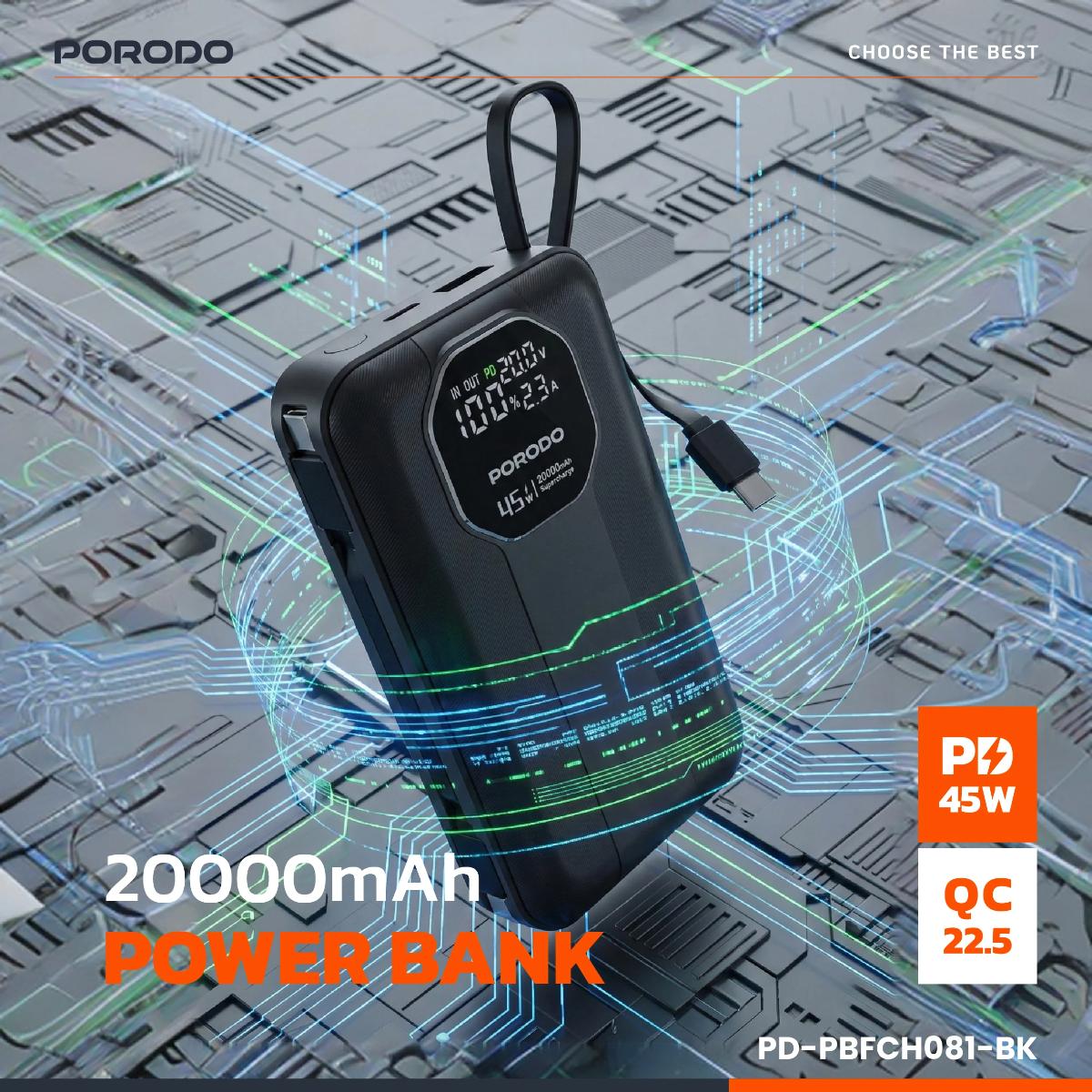 Porodo 20000mAh Power Bank