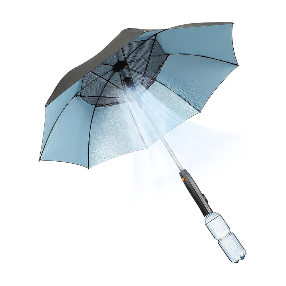 3-in-1 Cooling Sun Umbrella with Built-in Fan & Mist Sprayer