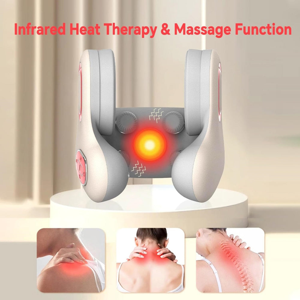 3-in-1 Bluetooth Heated Memory Foam Travel Pillow