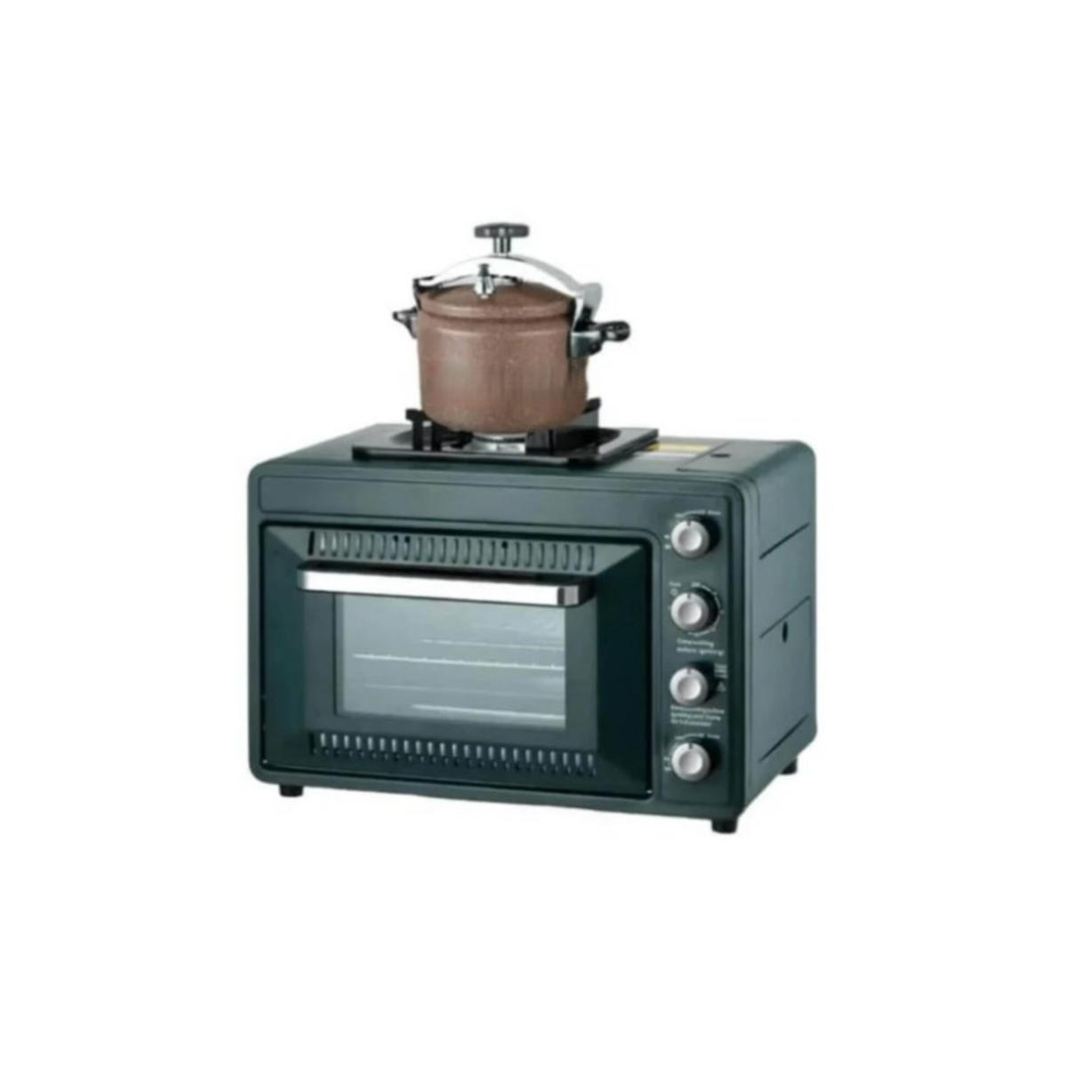 2-in-1 Gas Stove with 25L Oven Compact Cooker