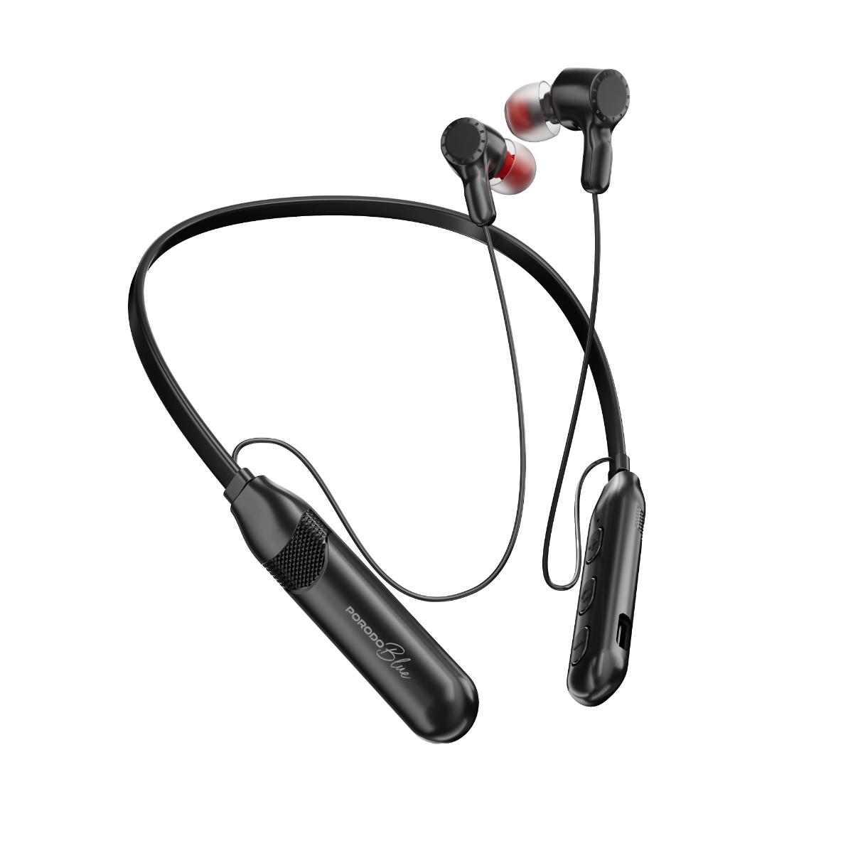 Porodo Blue Wireless Magnetic Neckband Earphones