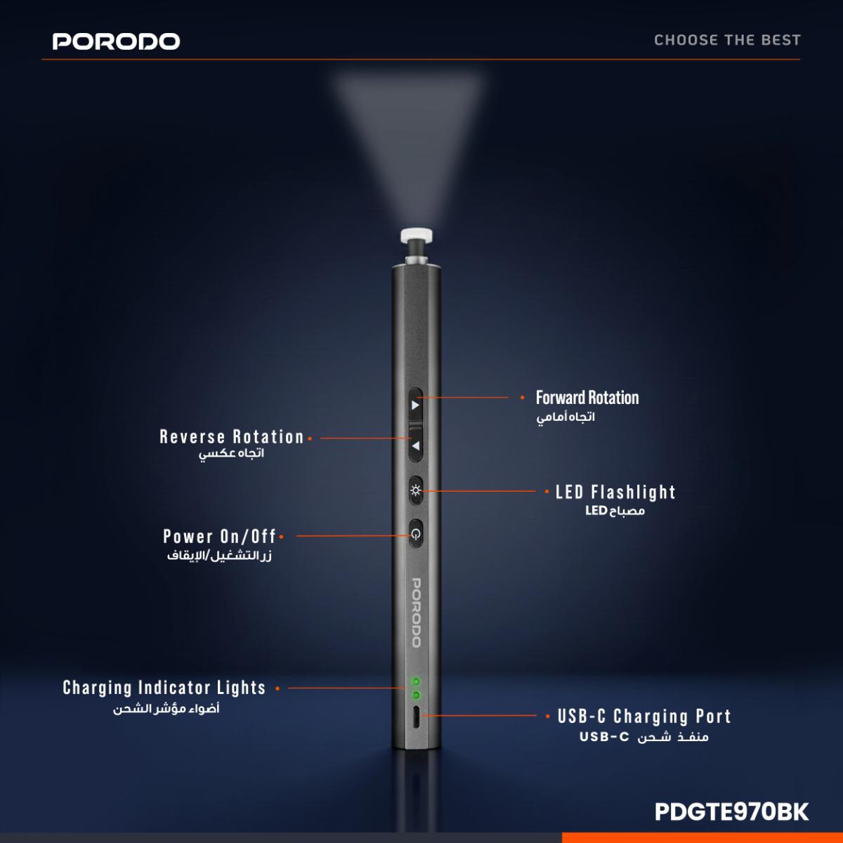 Porodo Electric Screwdriver Kit