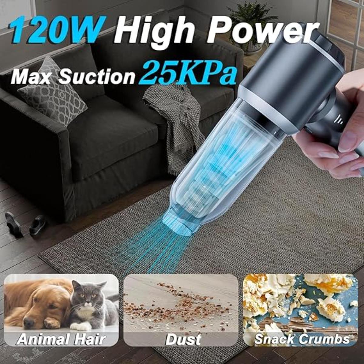 Portable Car Vacuum Cleaner, Wireless Handheld