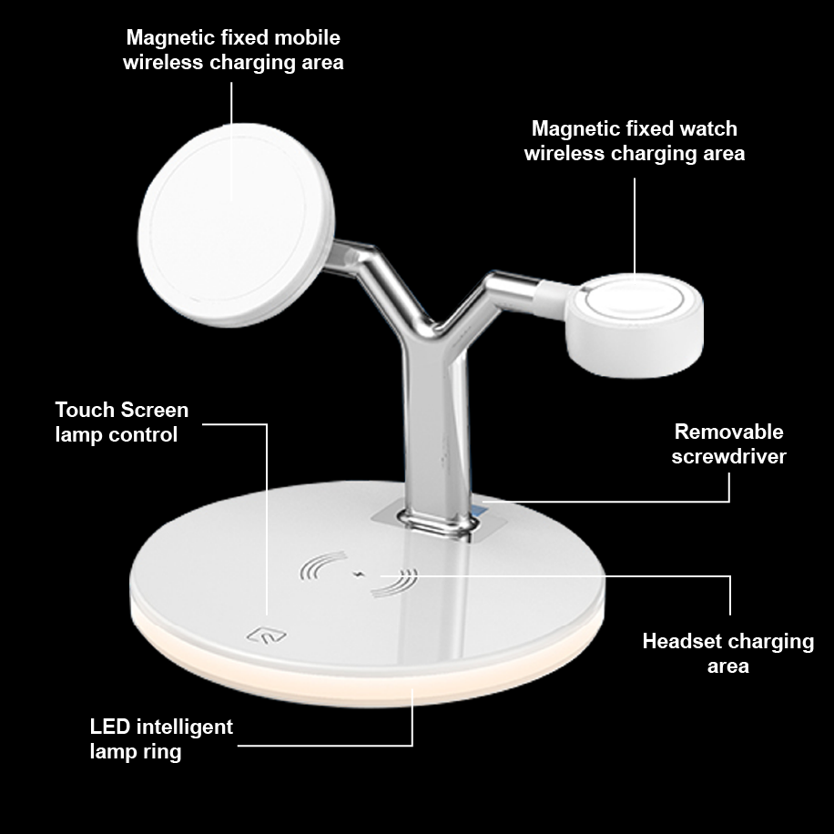 Multi-Function Phone Stand 3 in 1 25W | Bedside Lamp | Tradeo Shopping