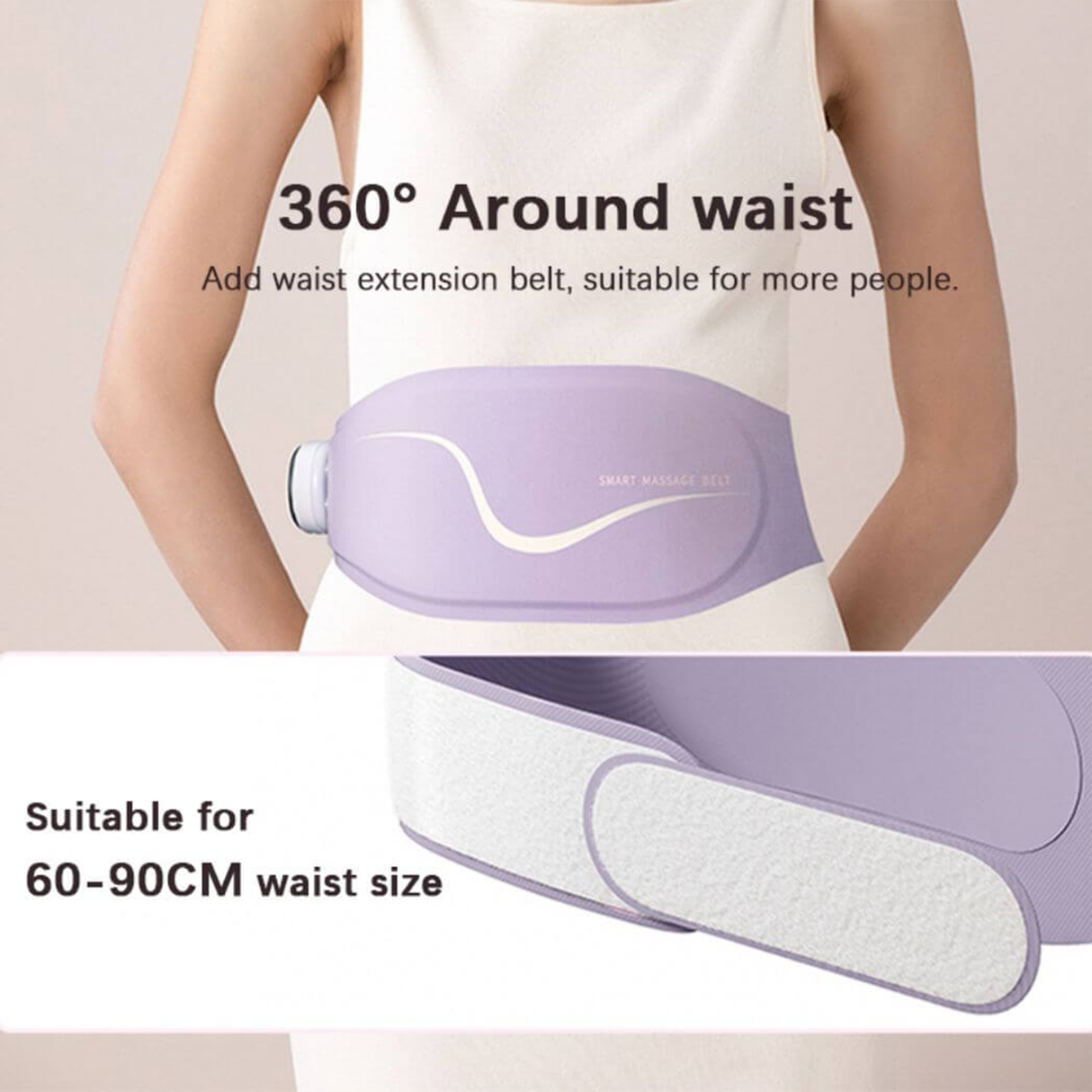 4-in-1 Waist Belt Massager – Heat, Vibration by TechLove