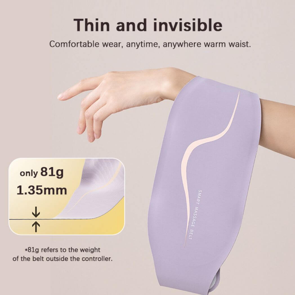 4-in-1 Waist Belt Massager – Heat, Vibration by TechLove