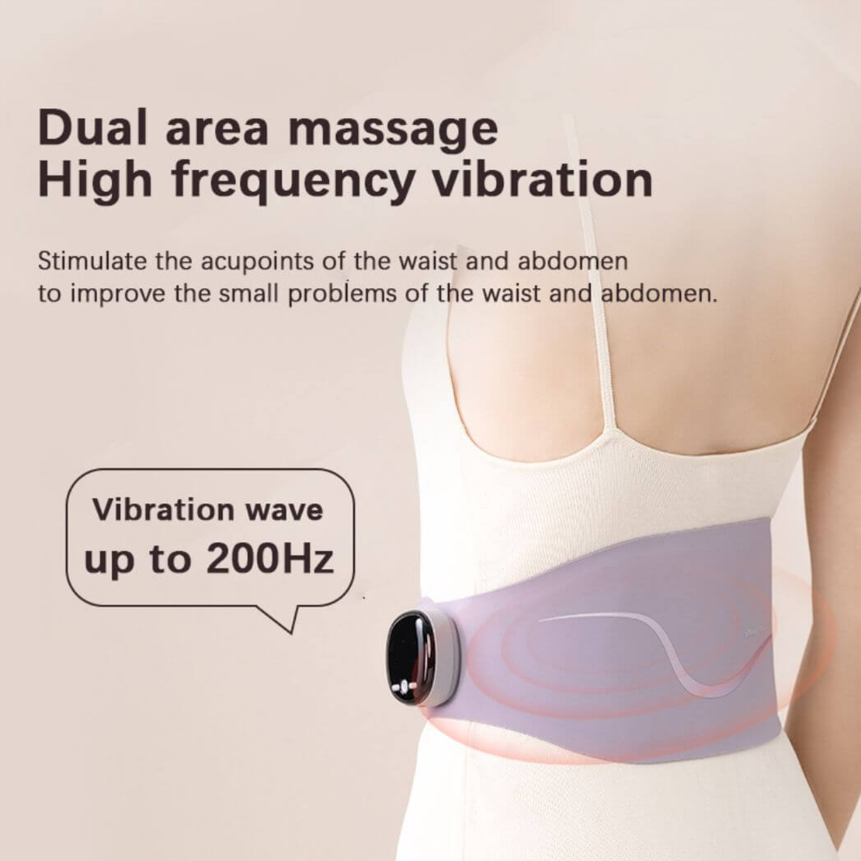 4-in-1 Waist Belt Massager – Heat, Vibration by TechLove