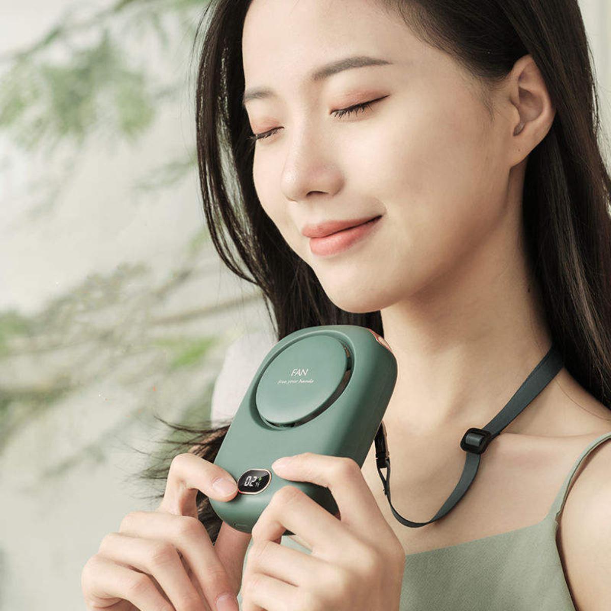 Mini Portable Fan, Rechargeable Wearable Neck & Waist Fan