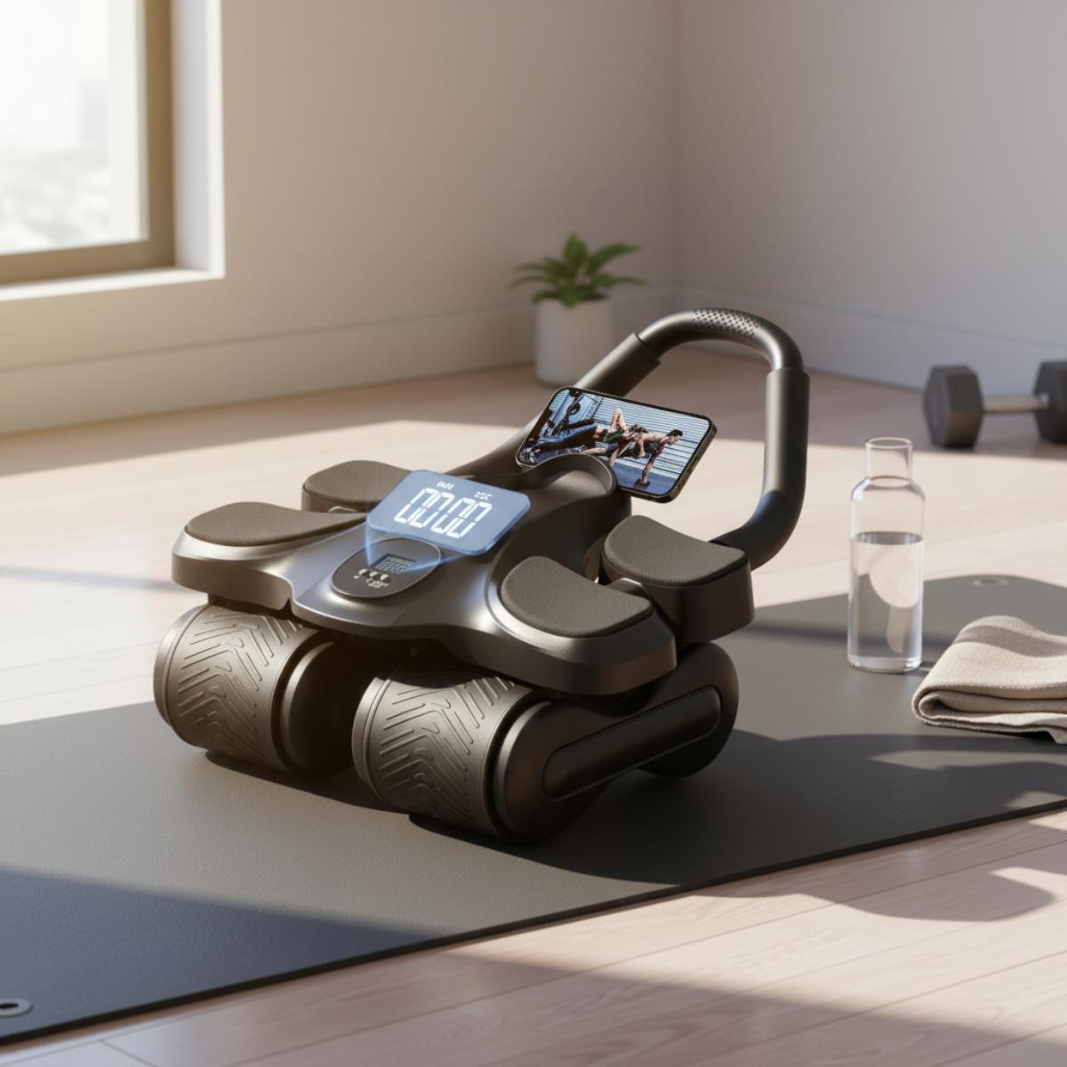 Automatic Rebound Ab Roller with Timer