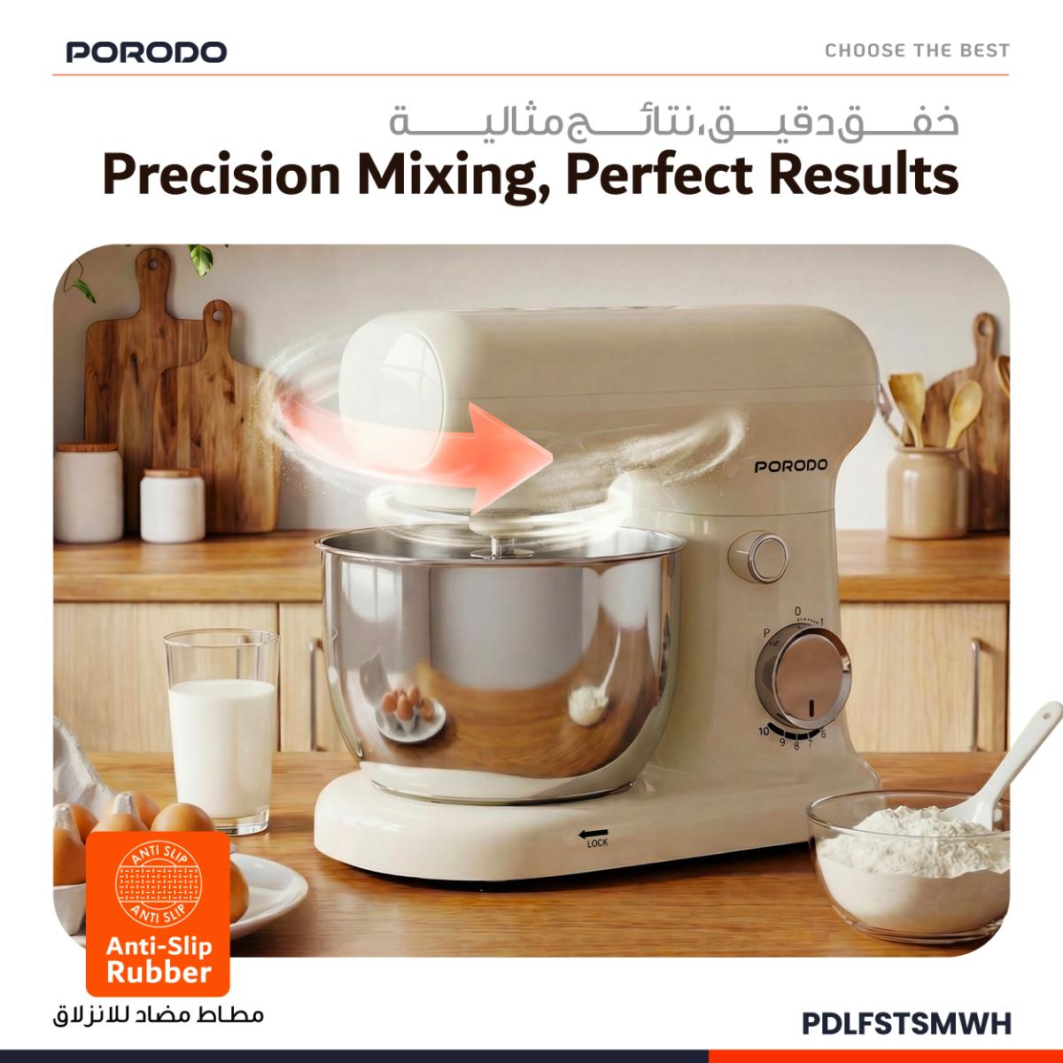 Porodo Lifestyle Tilt-Head Electric Household Stand Mixer