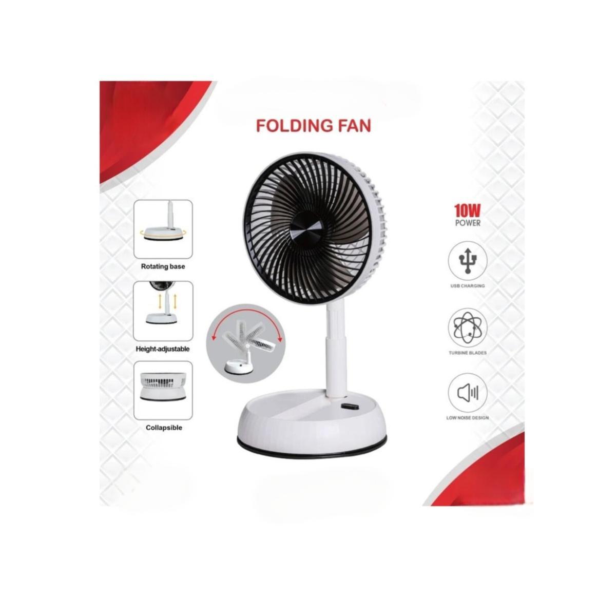 Portable Folding Fan USB Rechargeable 10W