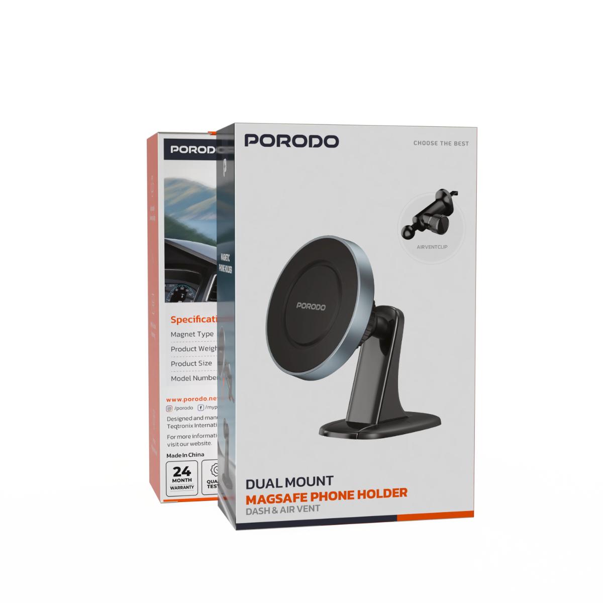 Porodo Dual Mount MagSafe Phone Holder