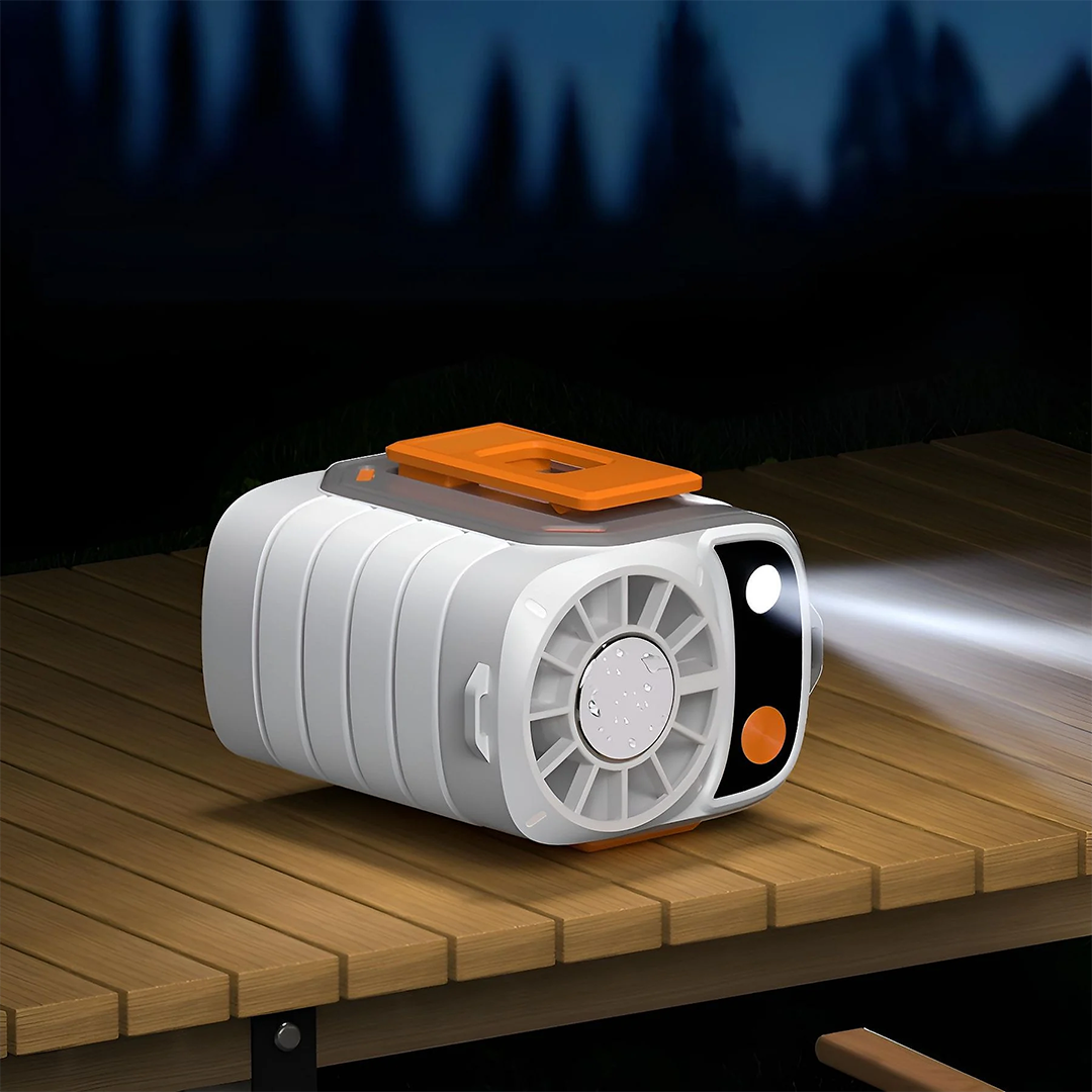 5 Speed Portable Waist Fan with Power Bank & LED Light | Wearable Cooling Fan | Tradeo Shopping