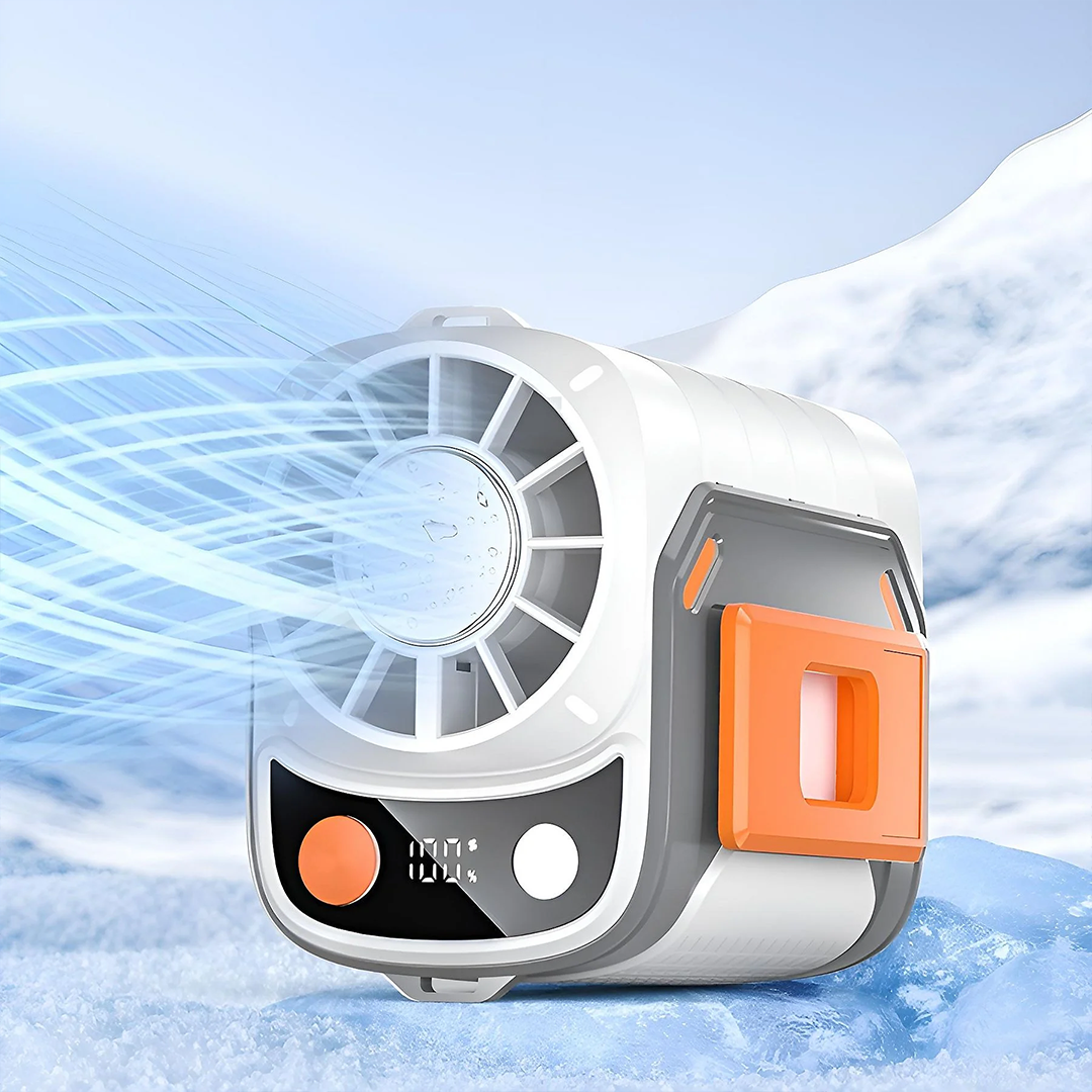 5 Speed Portable Waist Fan with Power Bank & LED Light | Wearable Cooling Fan | Tradeo Shopping