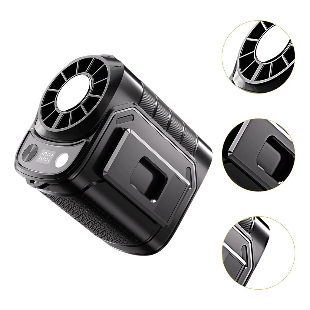 5 Speed Portable Waist Fan with Power Bank & LED Light | Wearable Cooling Fan | Tradeo Shopping