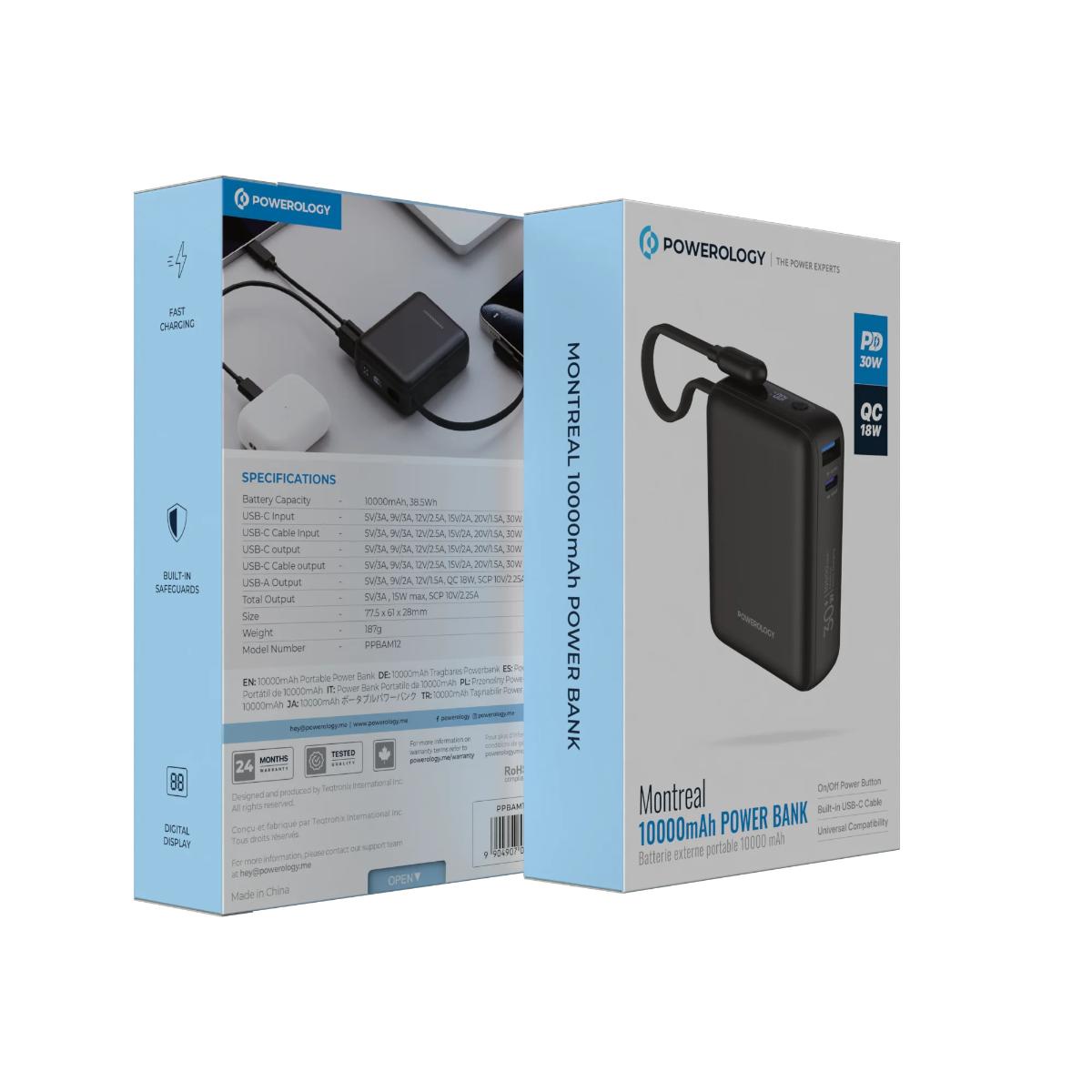 Powerology Montreal 10000mAh Power Bank