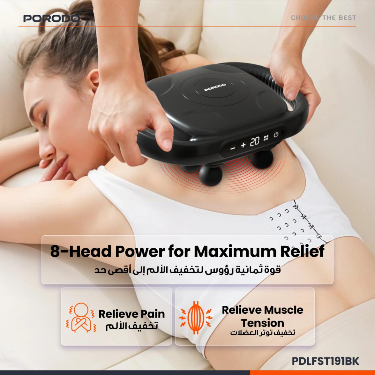 Porodo  Power Pulse 8-Head Massage Gun