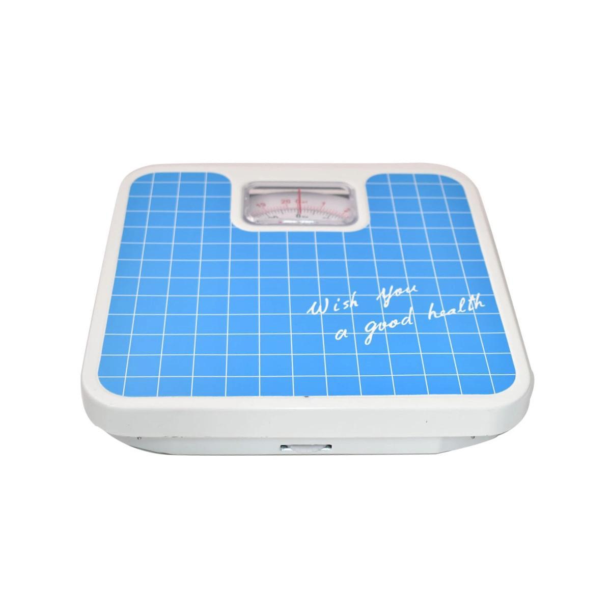 Blue Grid Analog Personal Weighing Scale