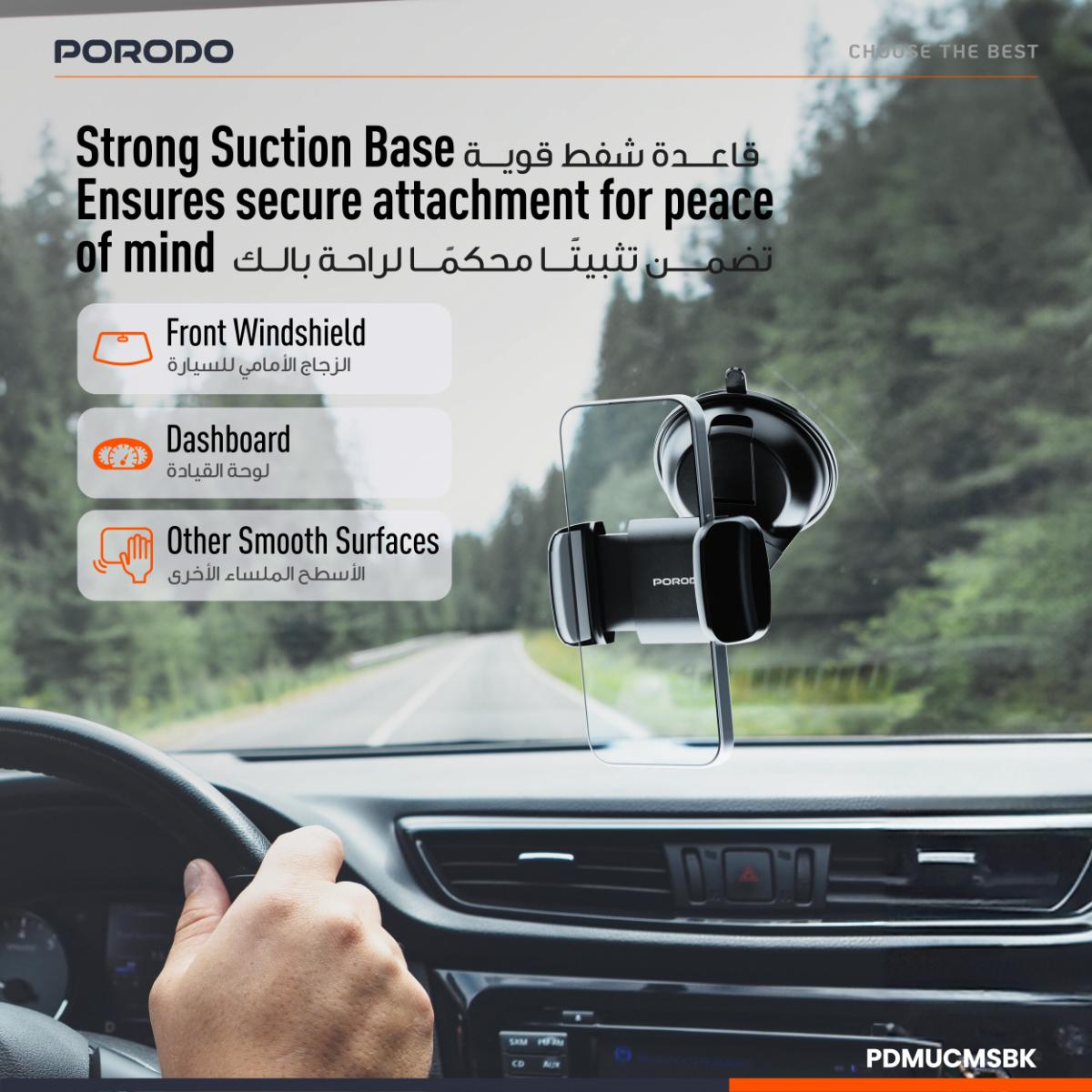 Porodo Universal Clamp Phone Mount