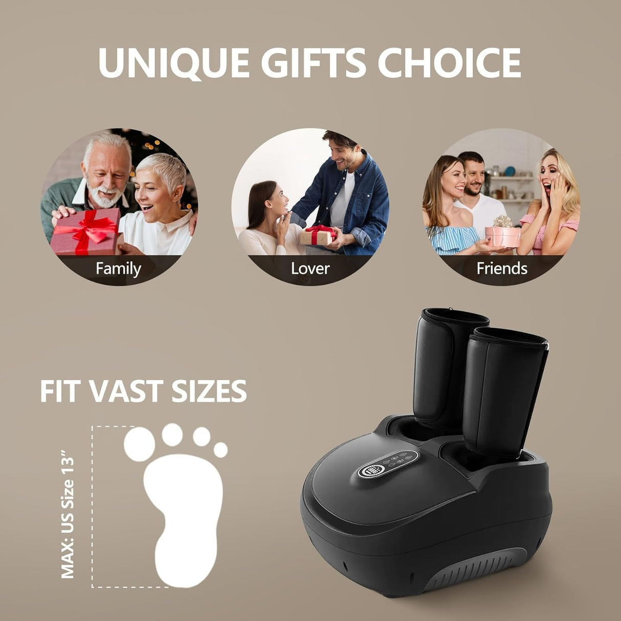 2-in-1 Shiatsu Foot & Calf Massager with Heat